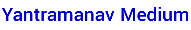 Yantramanav Medium шрифт
